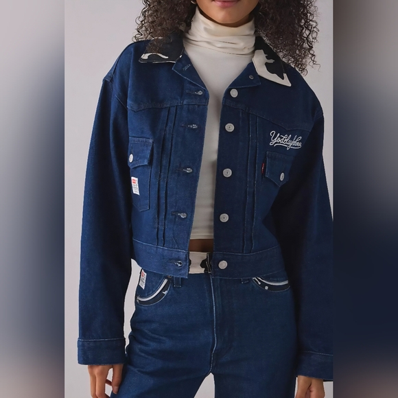 Levi's® X Toy Story Type Ii Jacket,S,M,L, XL,Retail $138.00,Cow Print Dark Wash - Picture 8 of 16